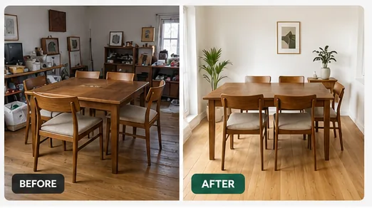 A second-hand furniture piece photographed against a clean, clutter-free background